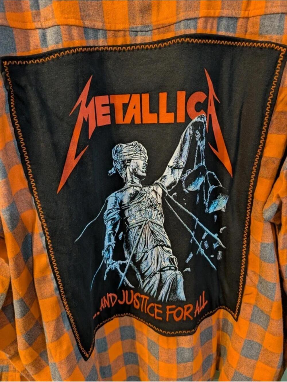 Metallica New Flannel Upcycled Band Tee Shacket